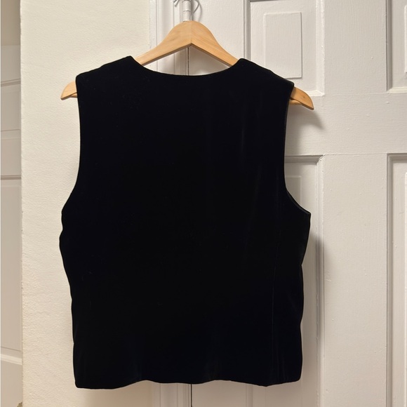 Talbots Black Velvet Button-Down Vest. Women’s Size 12 - Picture 3 of 11